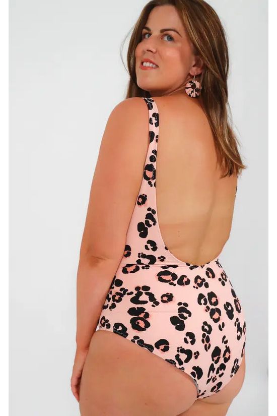 Swimsuit In Pink Leopard PLSS23