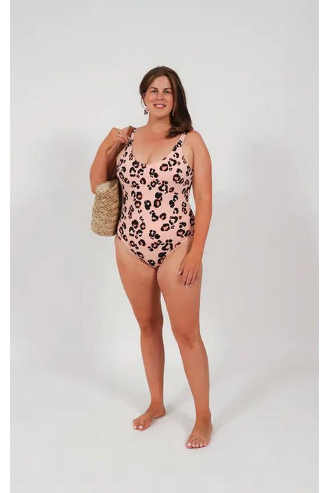 Swimsuit In Pink Leopard by Maribela