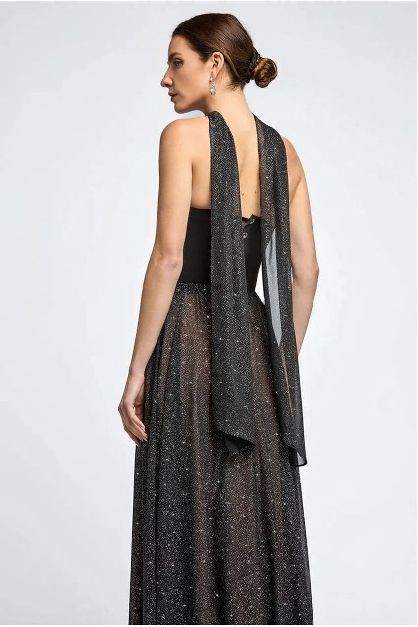 Glitter Chiffon Scarf AC02