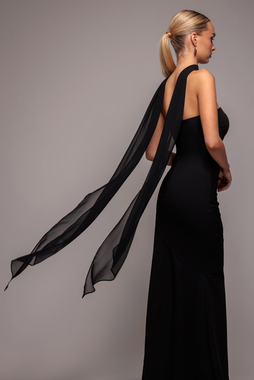 Chiffon Scarf - Black AC15