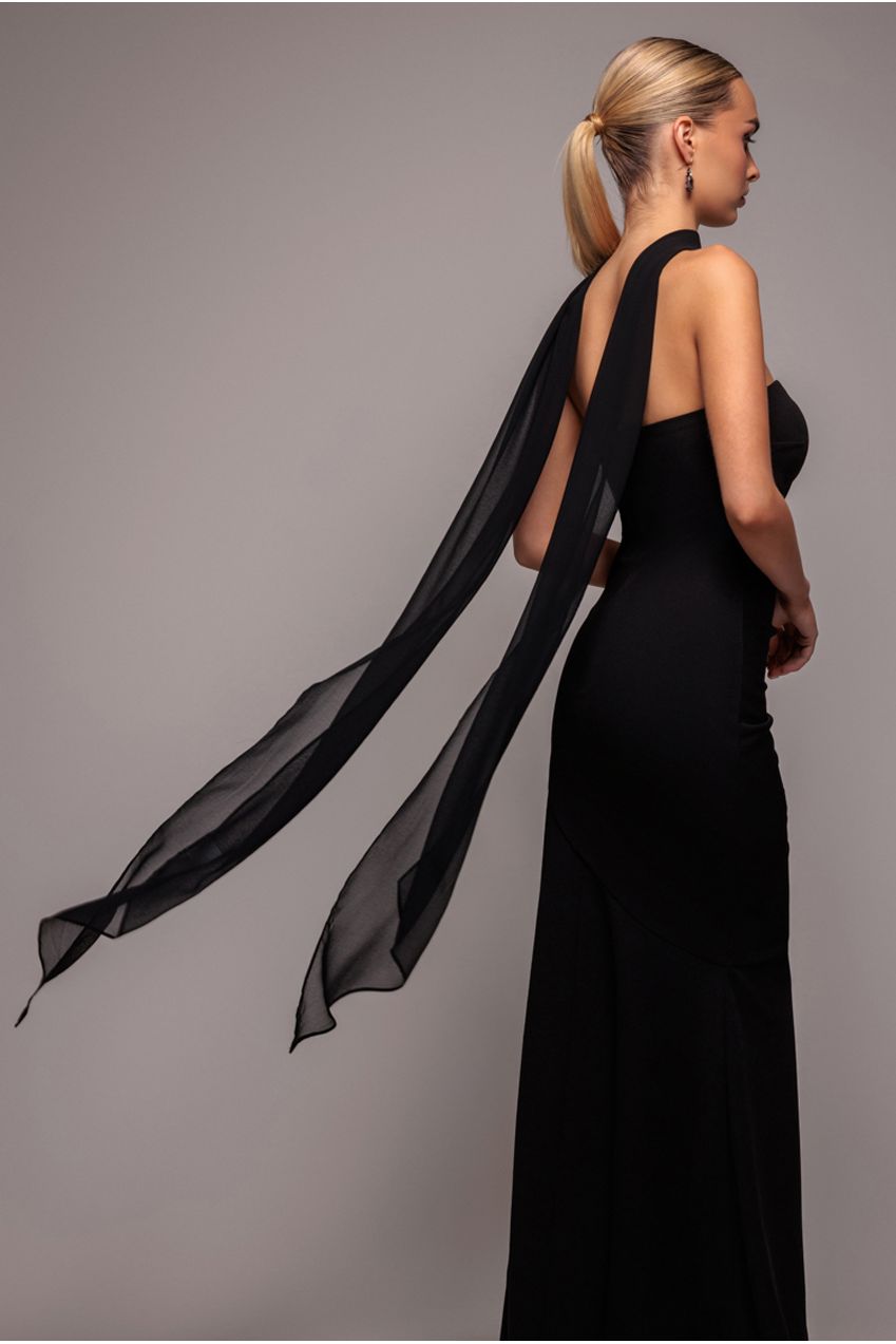 Chiffon Scarf - Black AC15