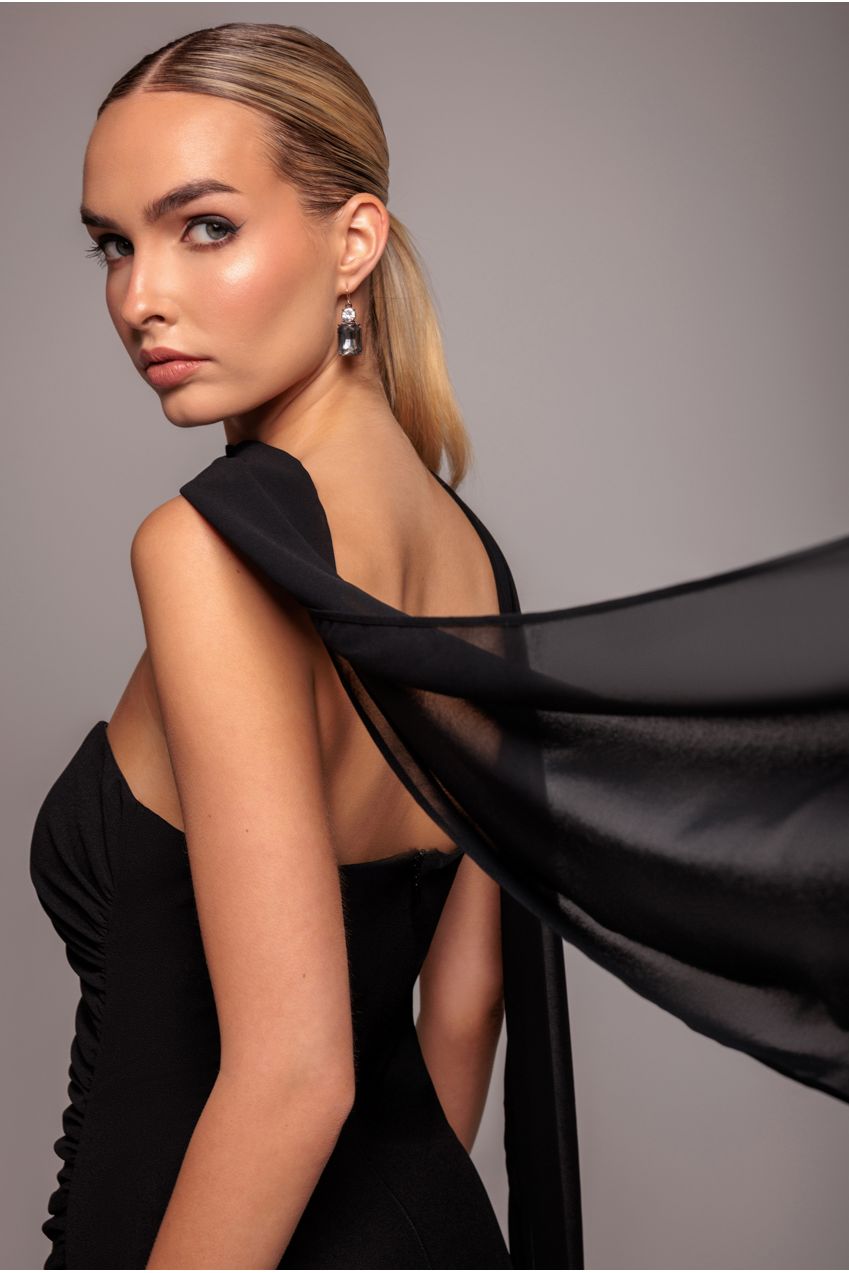 Chiffon Scarf - Black AC15