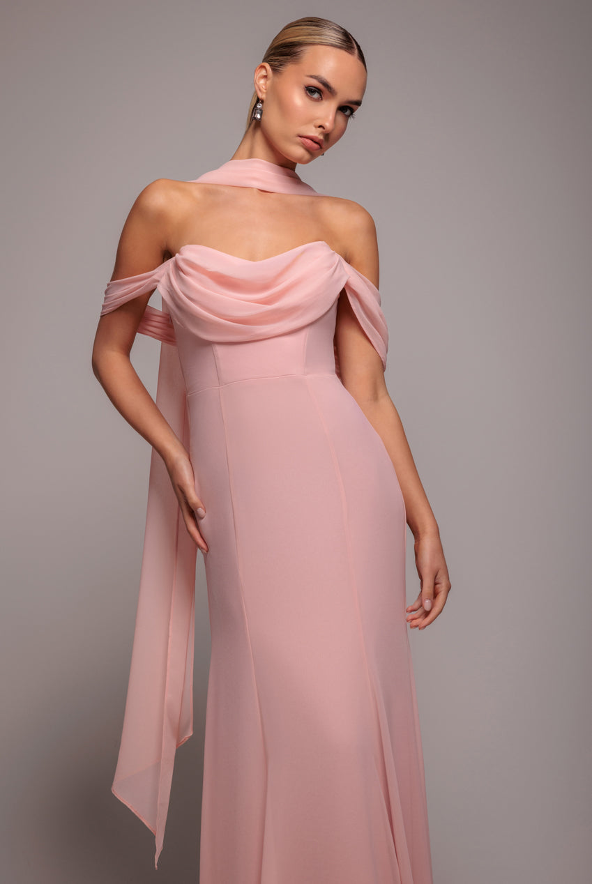 Chiffon Scarf - Blush Pink AC15