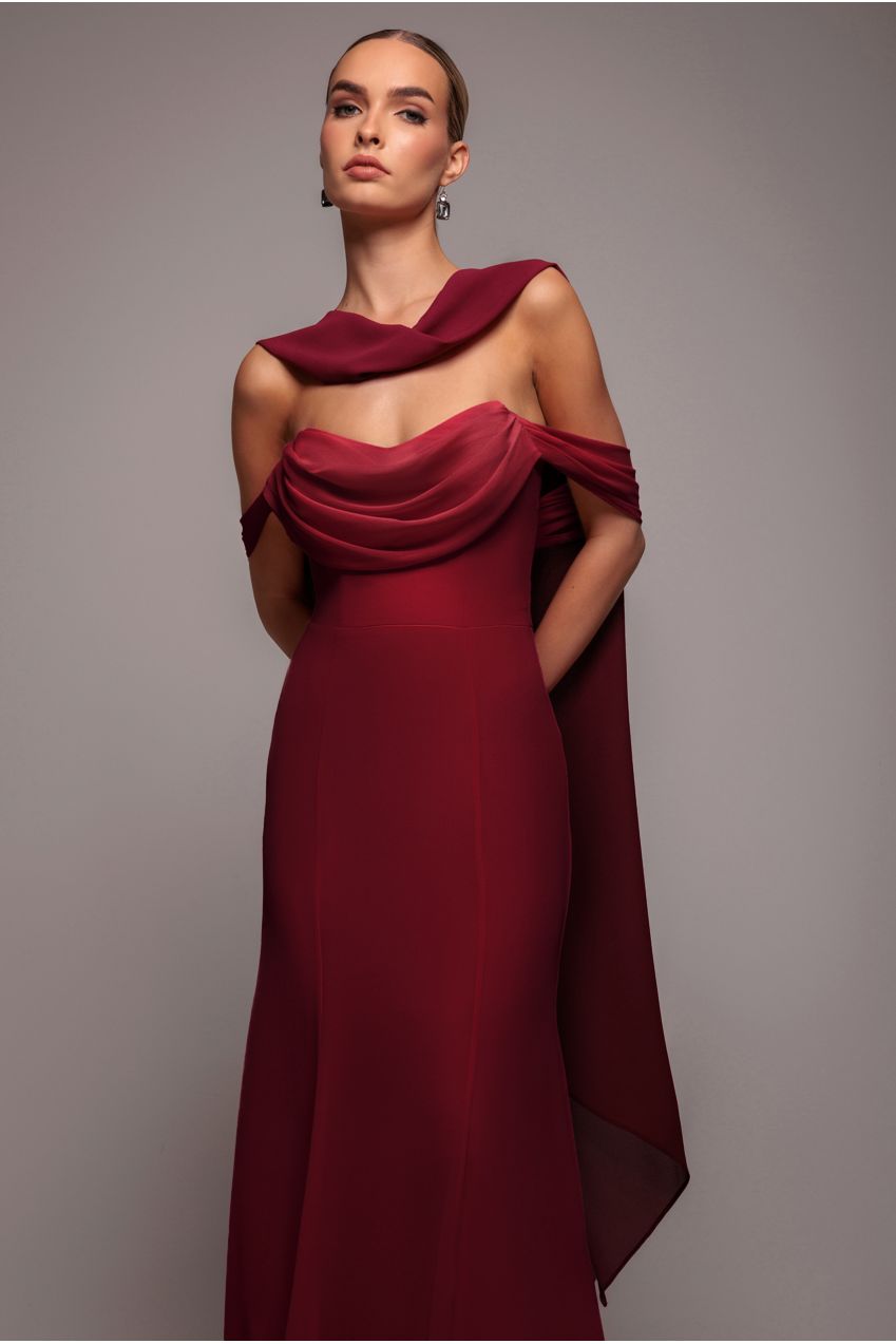 Chiffon Scarf - Burgundy AC15