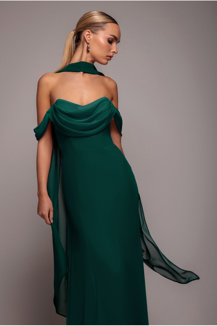 Chiffon Scarf - Emerald Green AC15