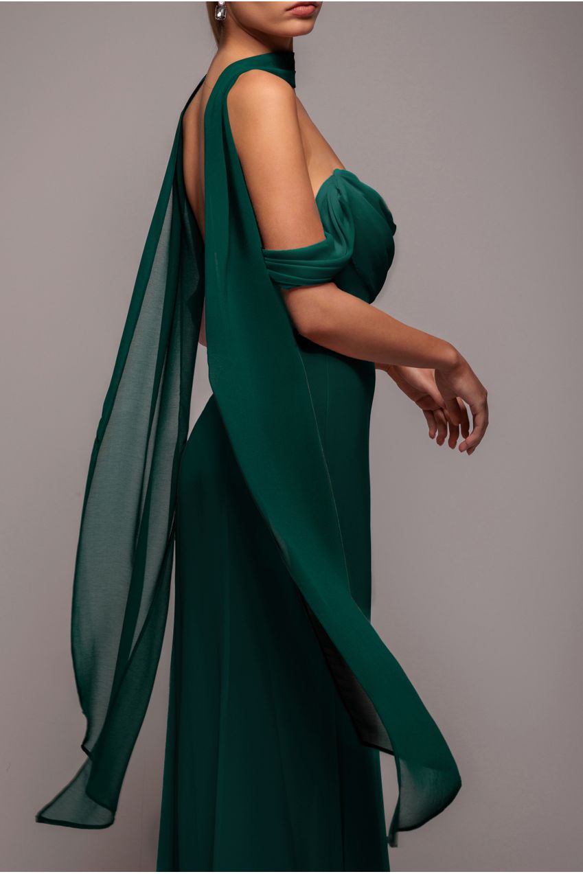 Chiffon Scarf - Emerald Green AC15