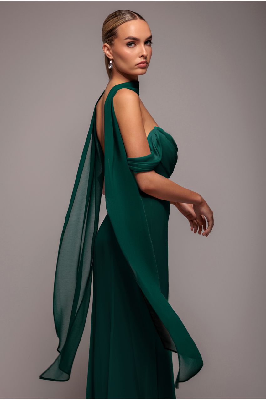 Chiffon Scarf - Emerald Green AC15