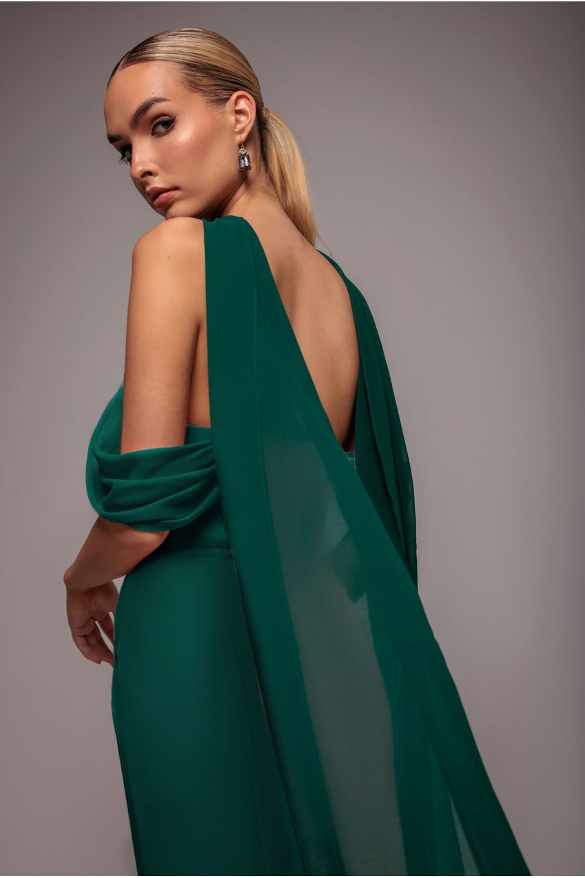 Chiffon Scarf - Emerald Green AC15