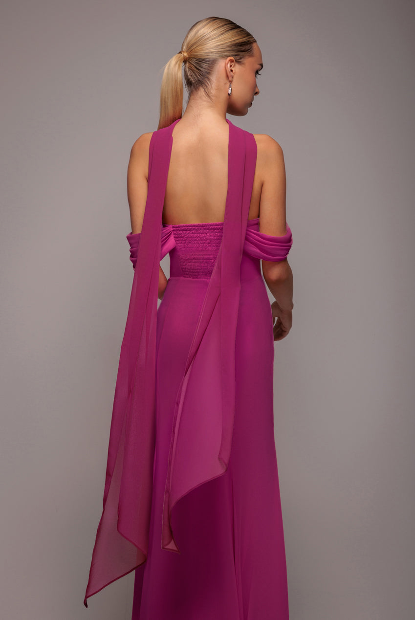 Chiffon Scarf - Magenta AC15