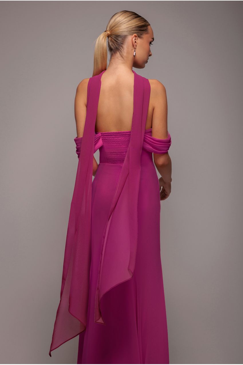 Chiffon Scarf - Magenta AC15