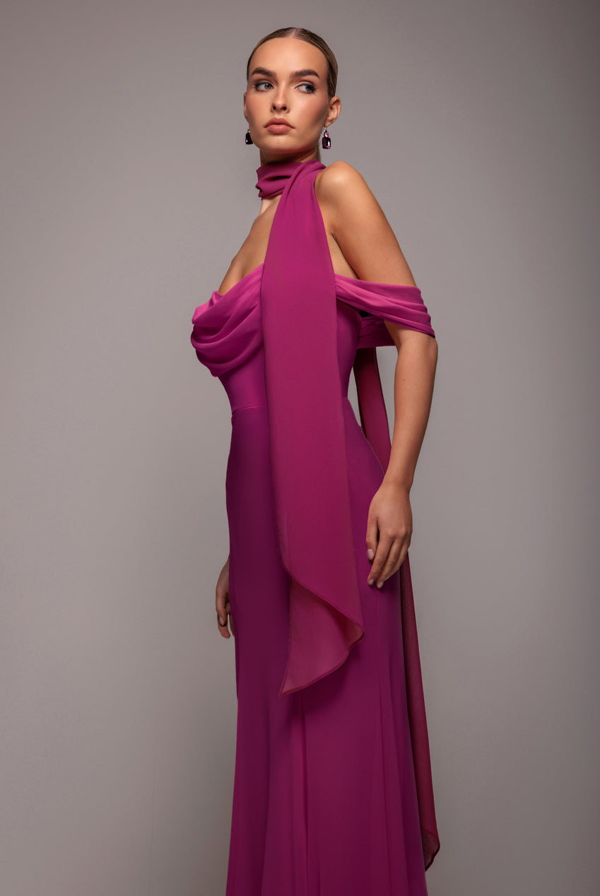 Chiffon Scarf - Magenta AC15