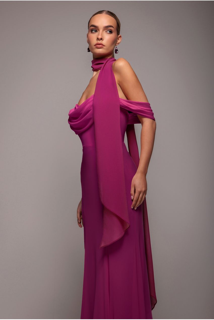 Chiffon Scarf - Magenta AC15