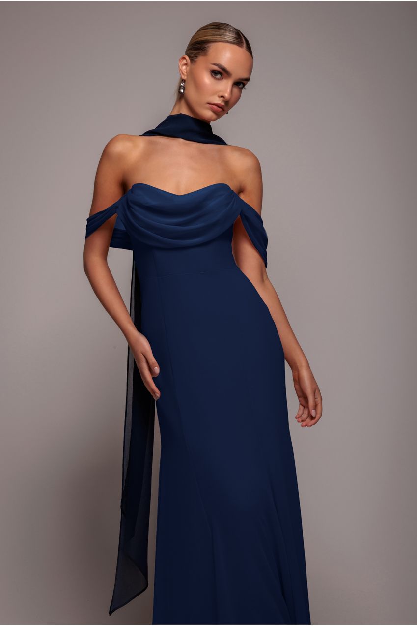 Chiffon Scarf - Navy Blue AC15