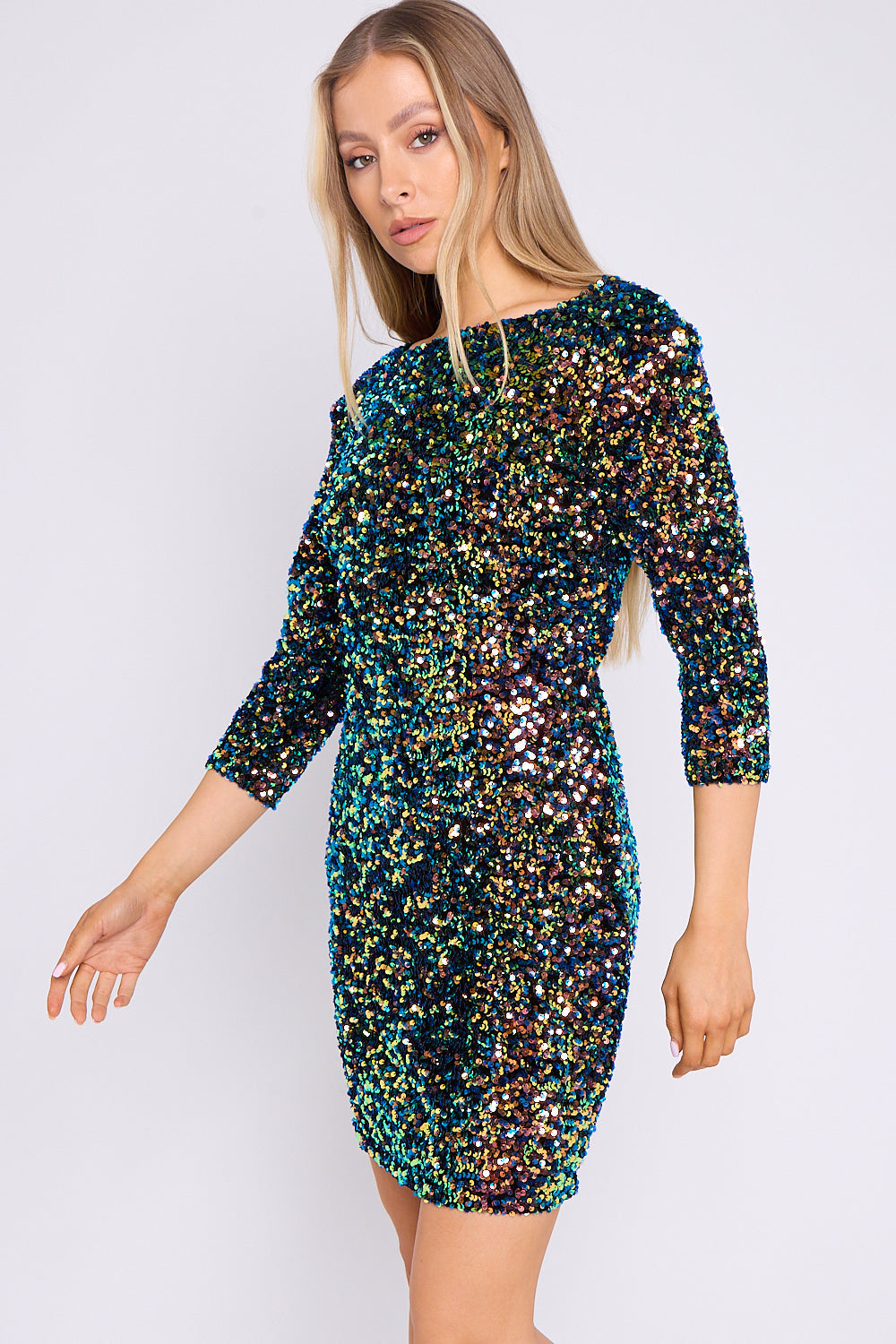 Multicolour Sequin Mini Dress AL3140