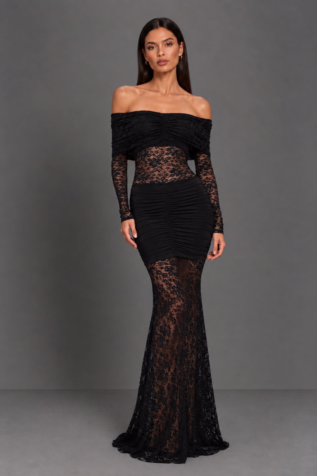 Alessia Black Lace Maxi Dress ALESSIA-BLACK-LACE-MAXI