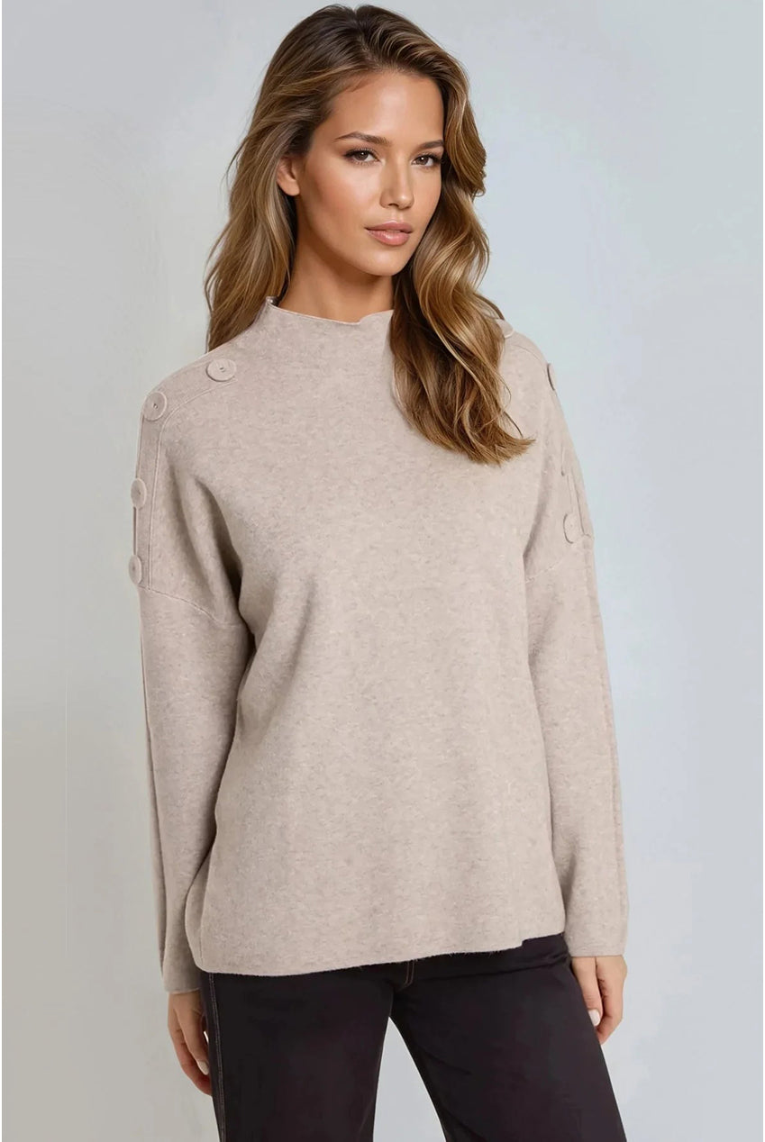 Mocha High Neck Jumper ALNL258543285