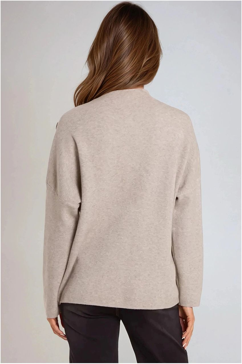 Mocha High Neck Jumper ALNL258543285