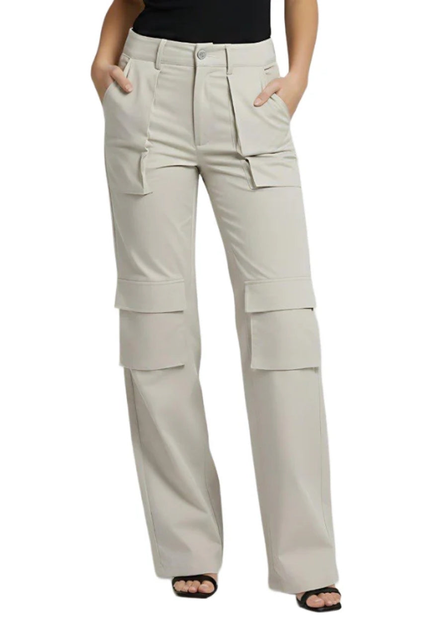 High Waist Tailored Cargo Trousers With Pocket Detail AV-CMZ3098ST
