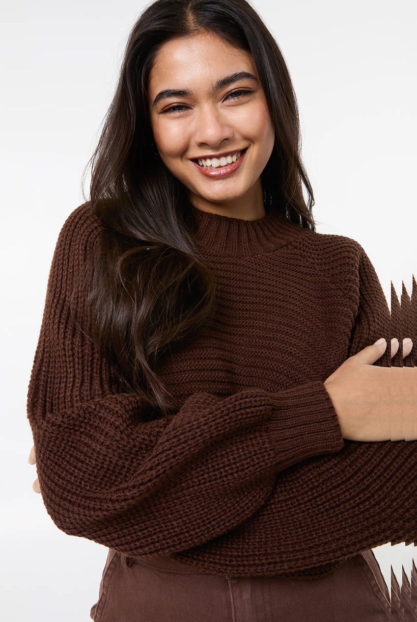 High Neck Knitted Crop Jumper AW24289P030