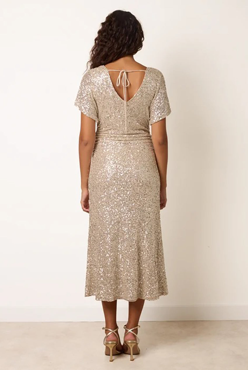 Ruched Midi Sequin Dress AW26074B038