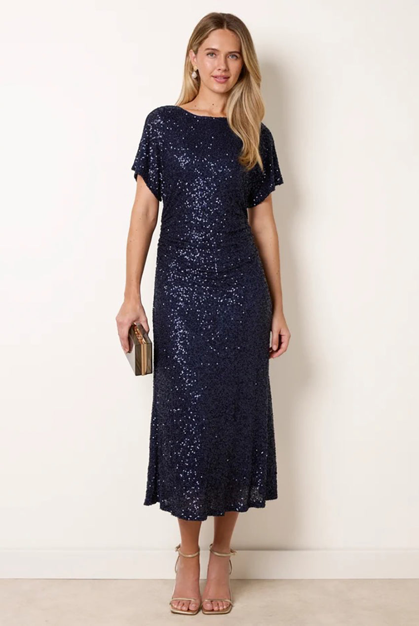 Ruched Midi Sequin Dress AW26074B008