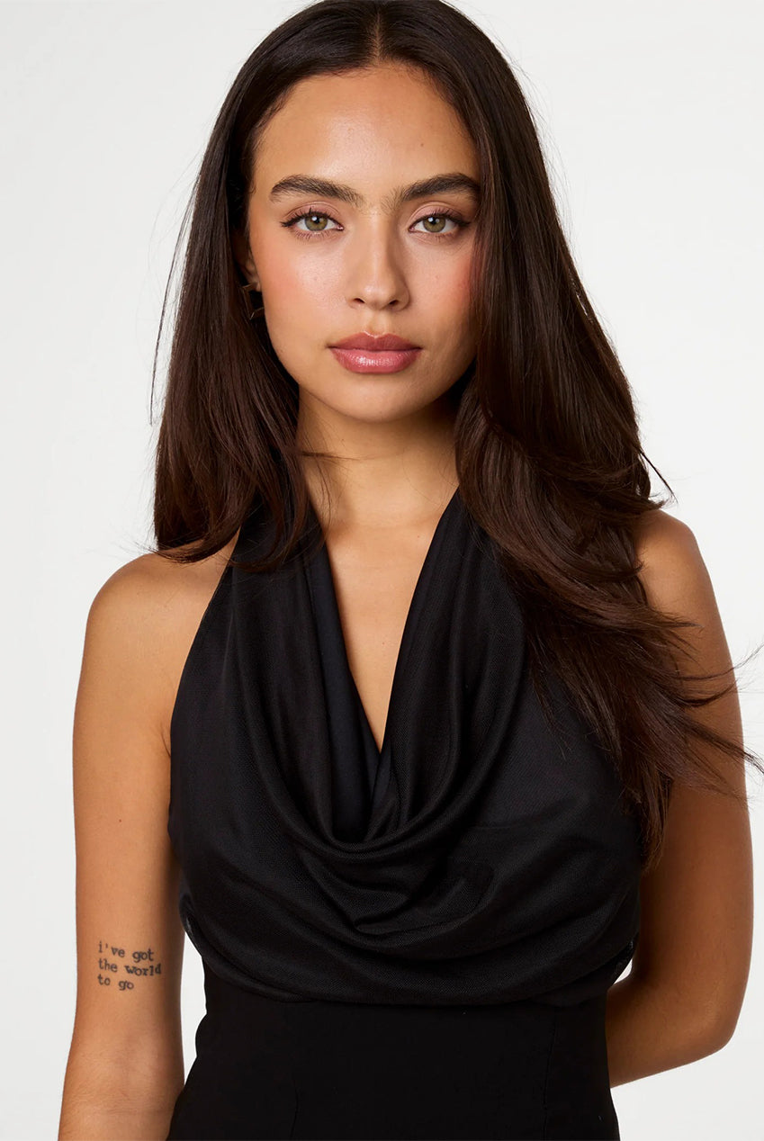 Bengaline Mesh Mix Cowl Top AW26158P003