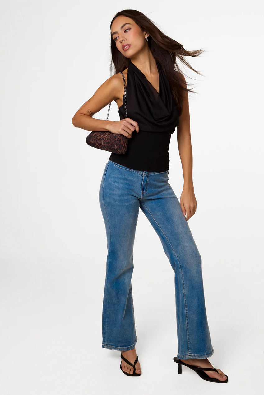 Bengaline Mesh Mix Cowl Top AW26158P003