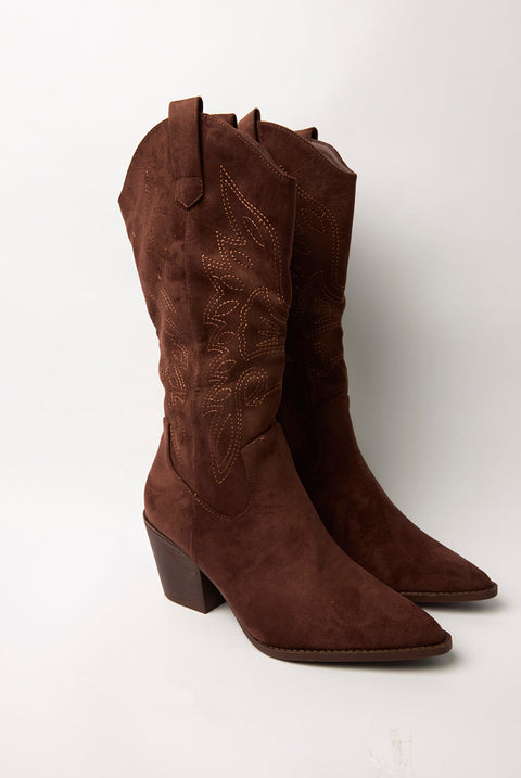 Suede Cowboy Boots by Blue Vanilla
