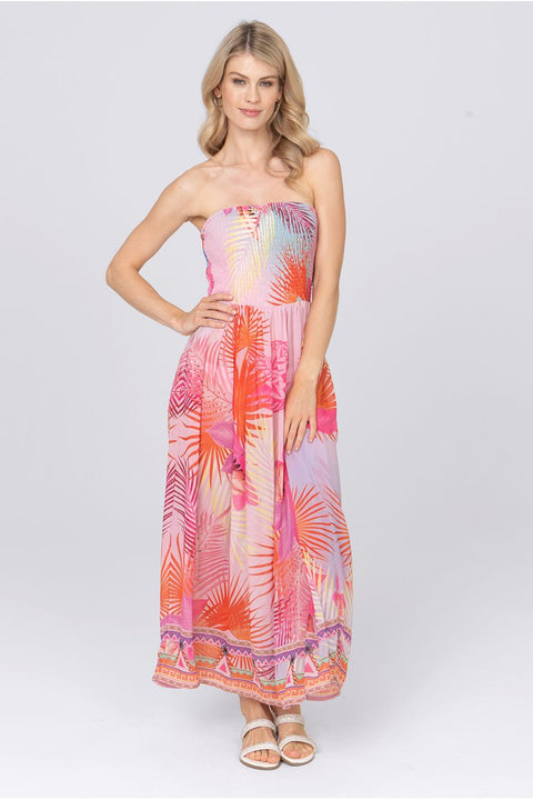 Adalia Maxi Dress - Pink by Pia Rossini