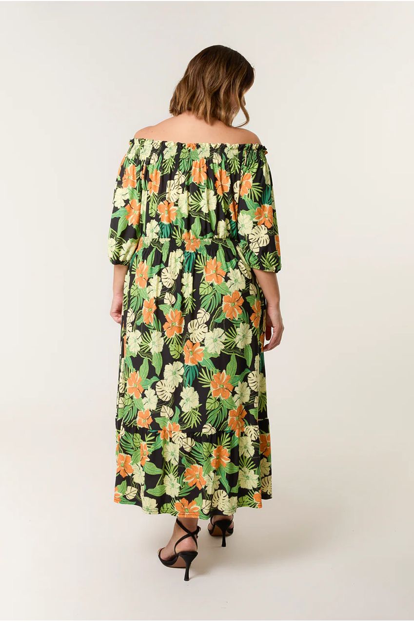 Curve Bardot Elasticated Midi Dress BC257711003A