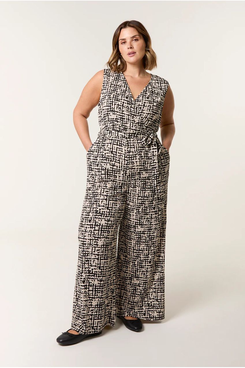 Curve Sleeveless Belted Jumpsuit BC257714063A