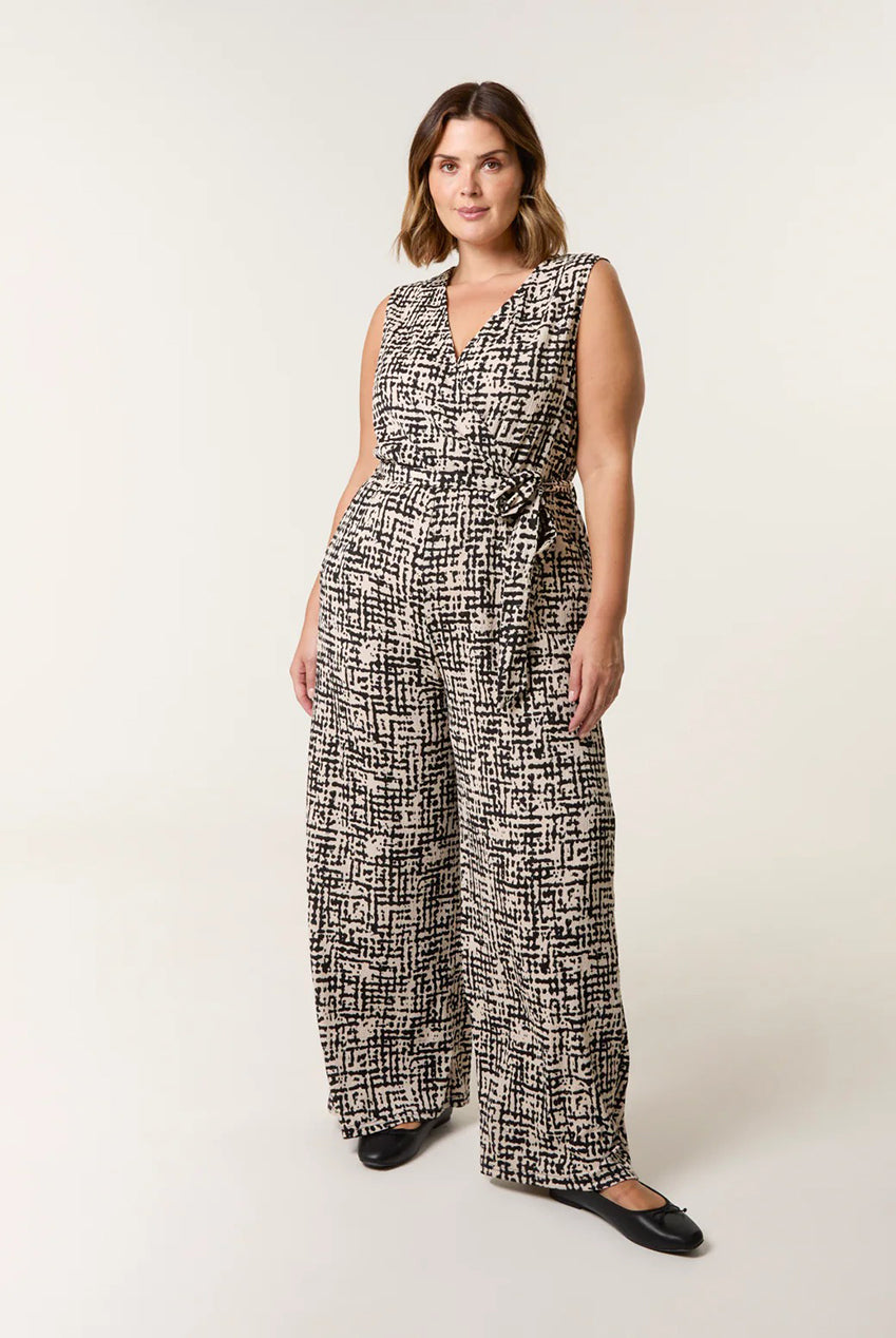 Curve Sleeveless Belted Jumpsuit BC257714063A