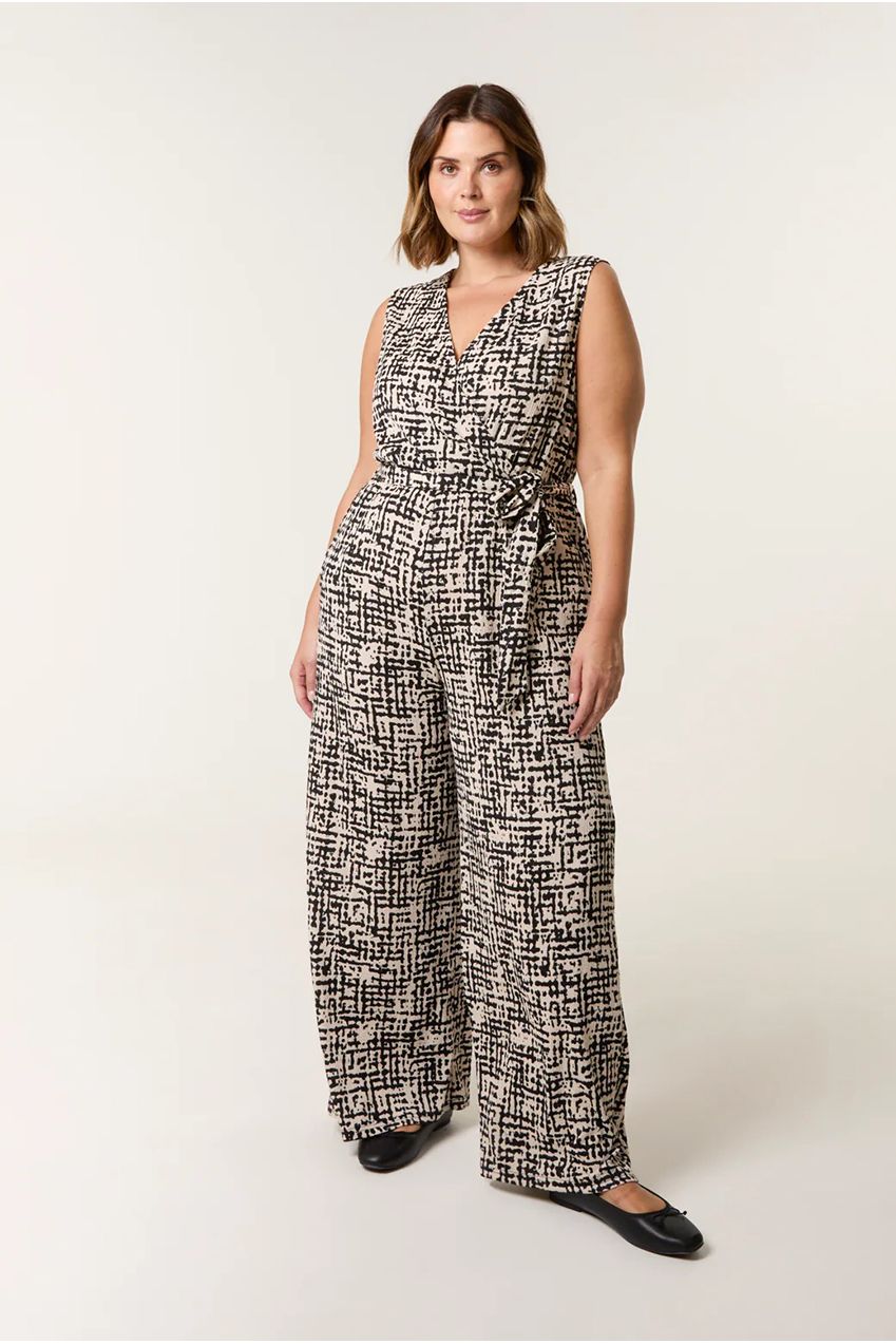 Curve Sleeveless Belted Jumpsuit BC257714063A
