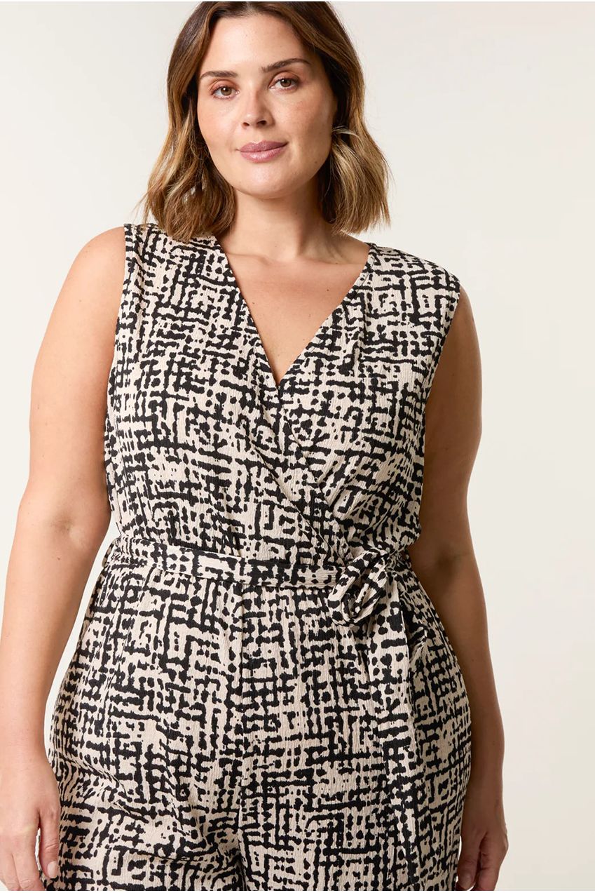 Curve Sleeveless Belted Jumpsuit BC257714063A