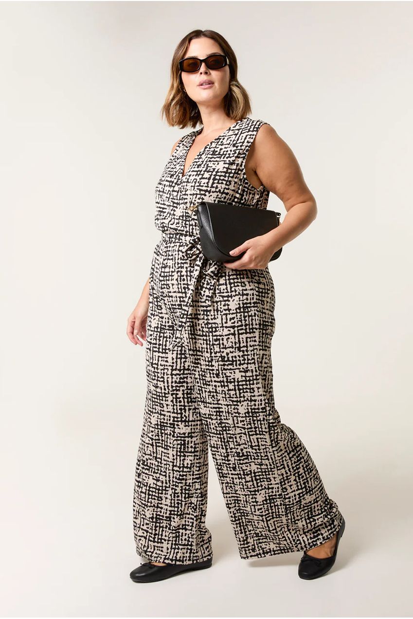 Curve Sleeveless Belted Jumpsuit BC257714063A