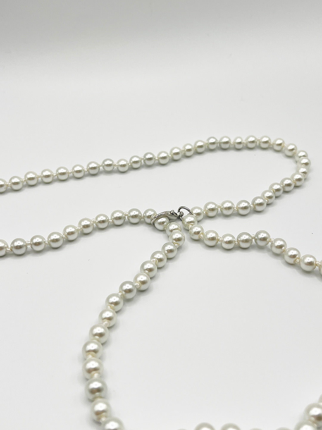 Pearl Chain Belt In Silver BT410221