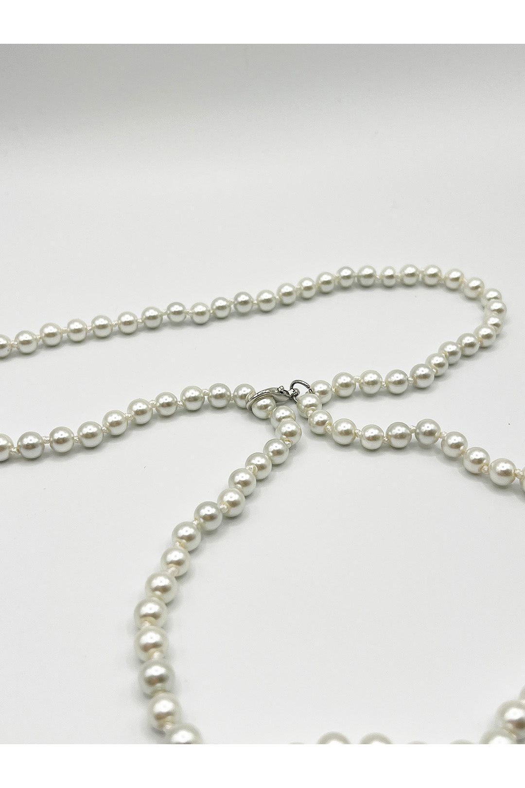 Pearl Chain Belt In Silver BT410221