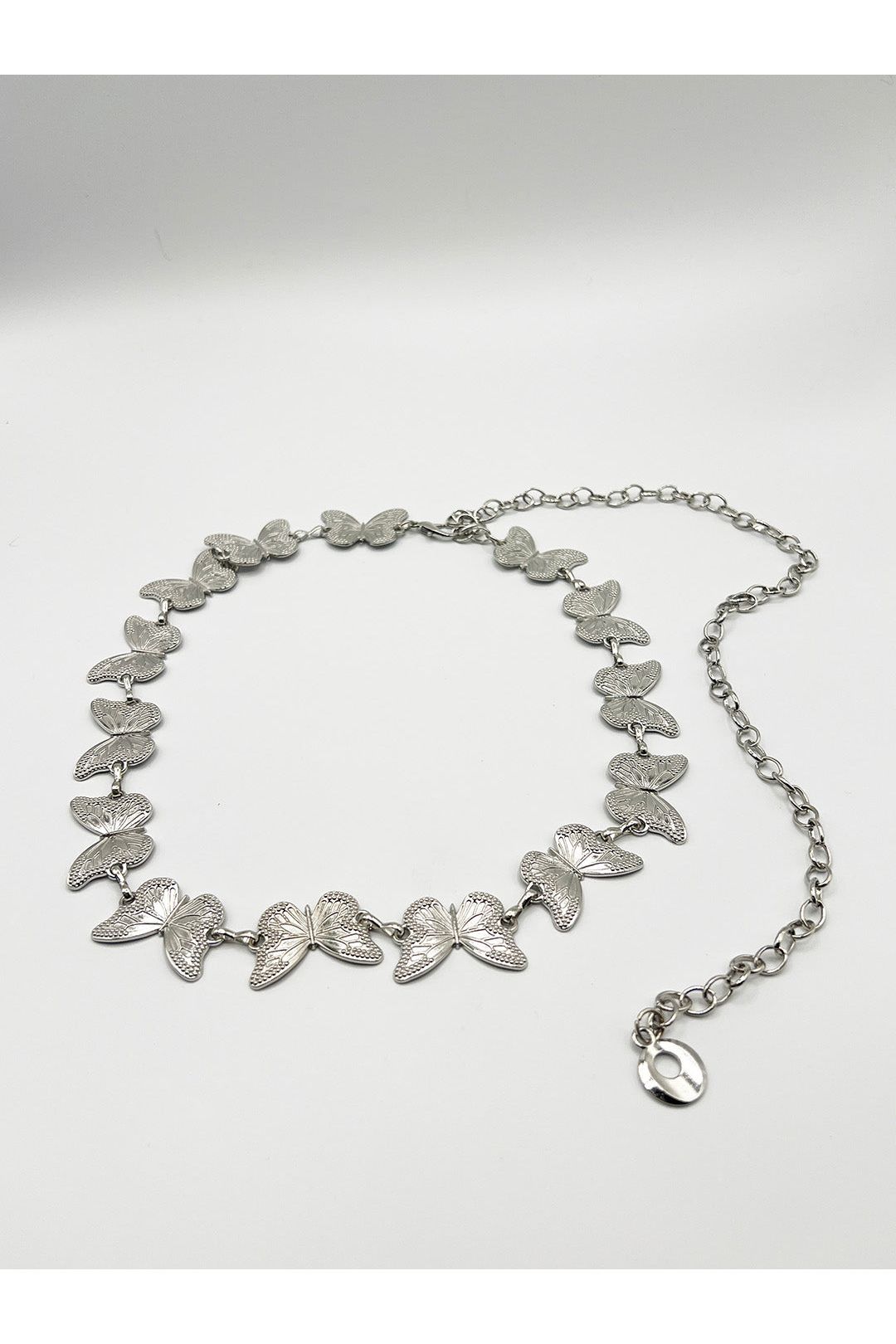 Butterfly Chain Belt In Silver BT410321