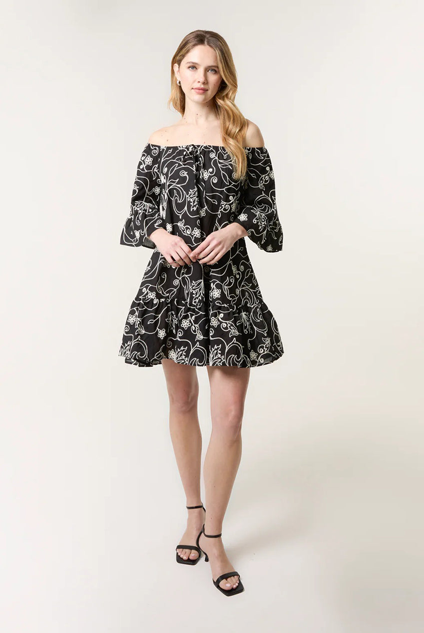 Embroidered Smock Dress BV257872003A