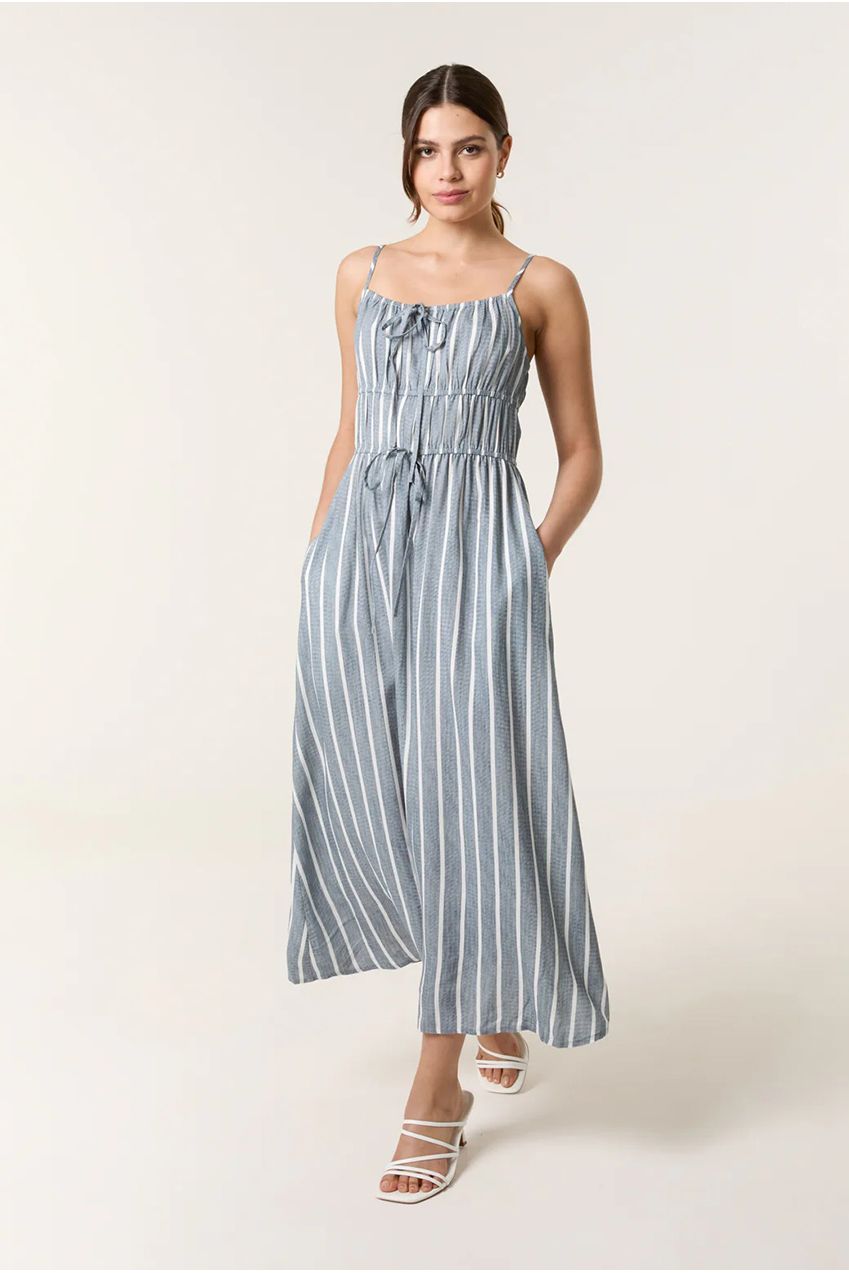 Tie Front Midi Dress BV257902018A
