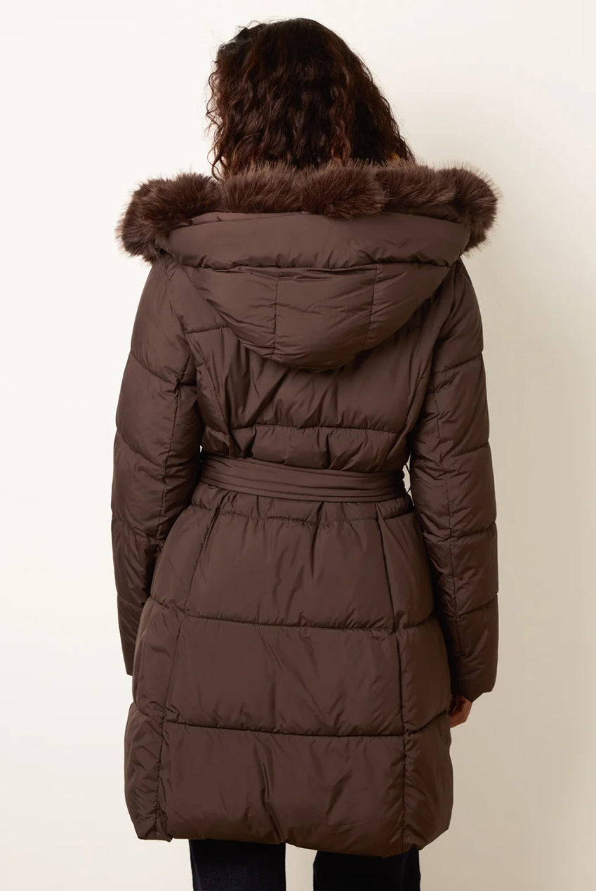 Pelted Faux Fur Short Puffer BV261116030