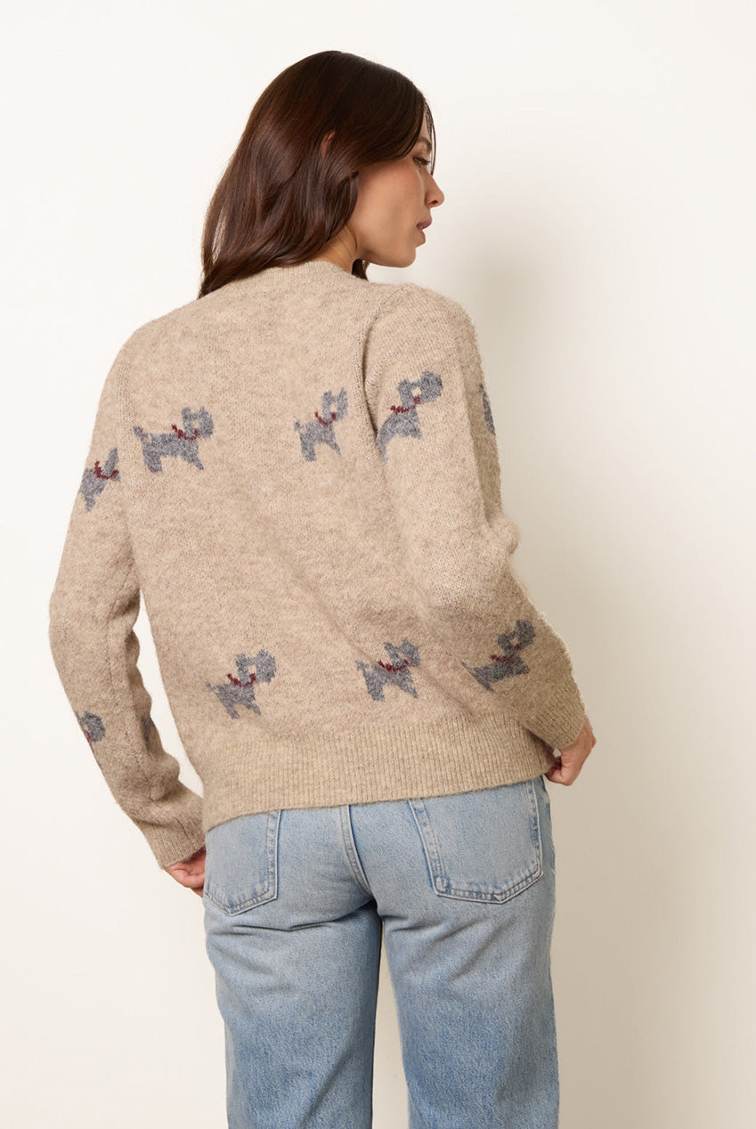 Dog Button Down Cardigan With Bows BV261501001