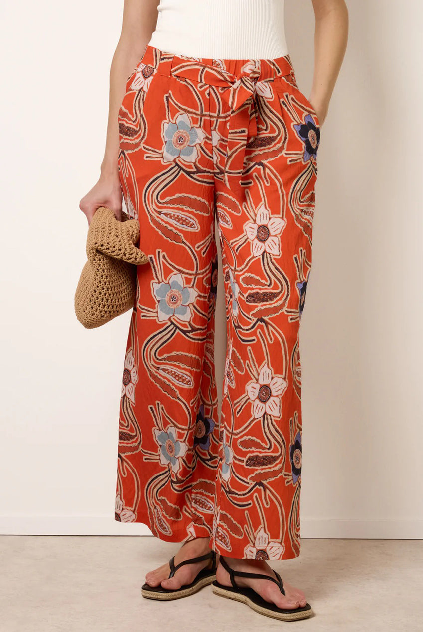 Paper Bag Tie Waist Wide Leg Trousers BV269236011