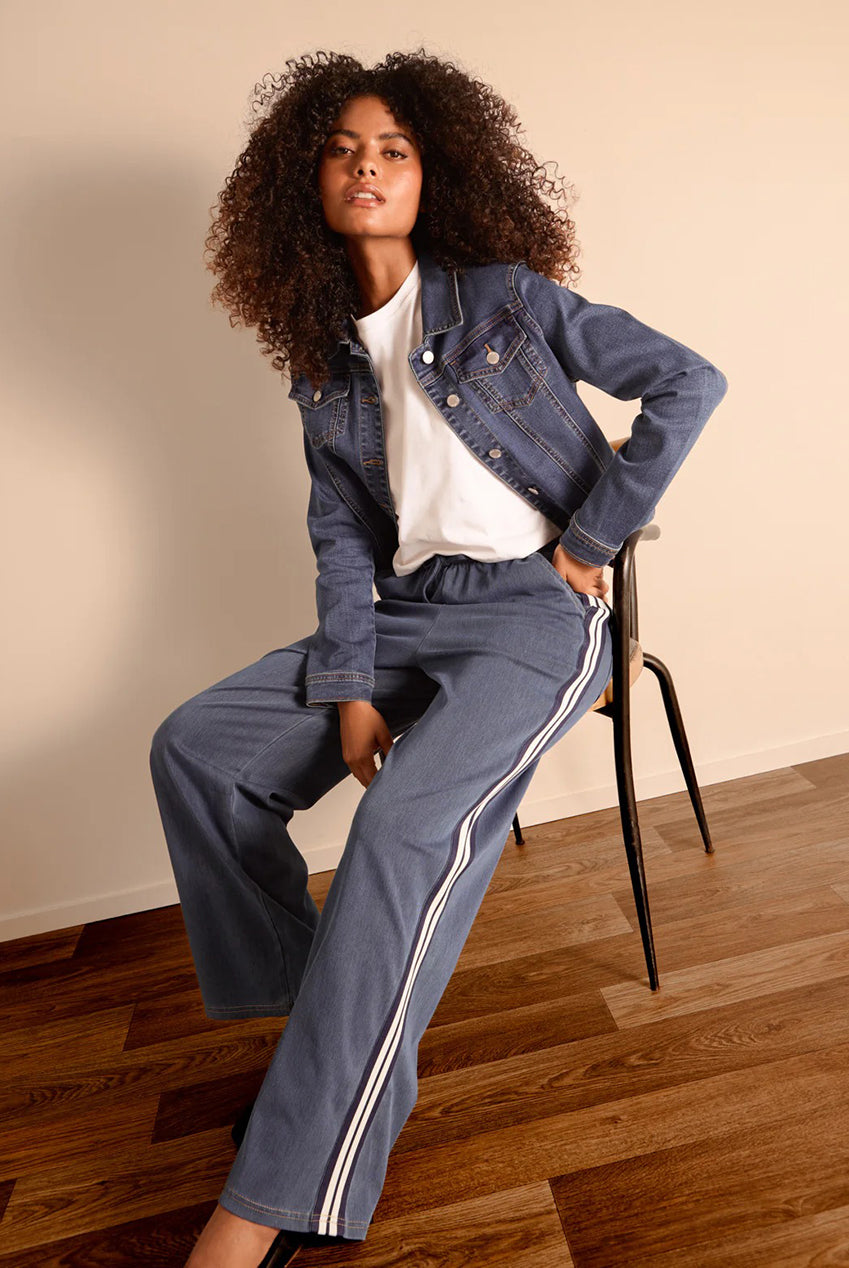 Stripe Trousers With Elasticated Waist BV269247018