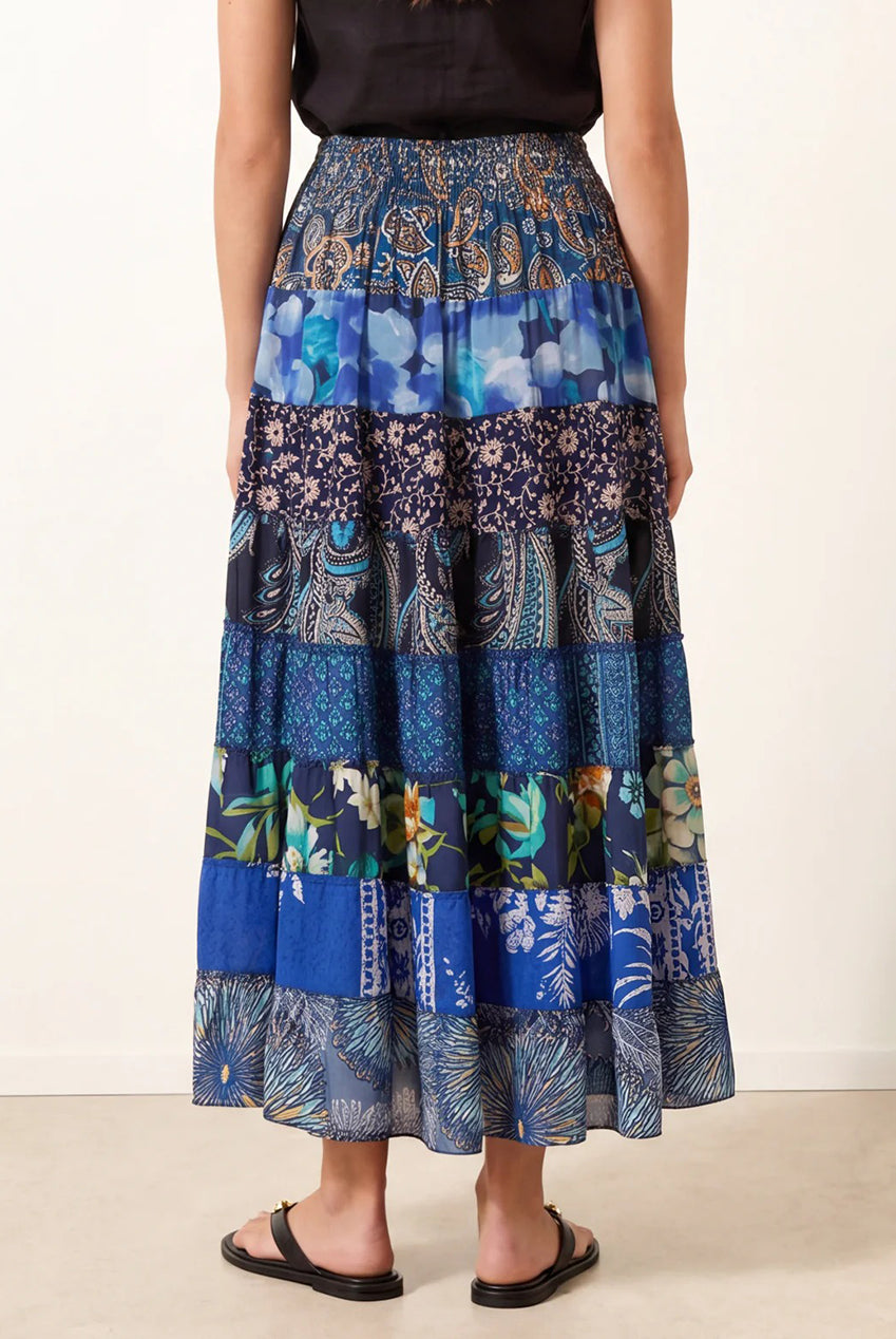 Multi Print Shirred Skirt BV269252002