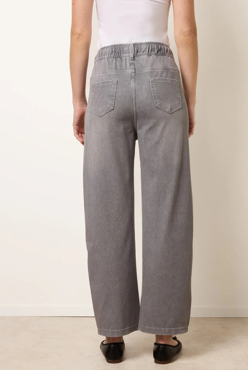 Drawstring Seam Detail Wide Leg Jeans BV269257268