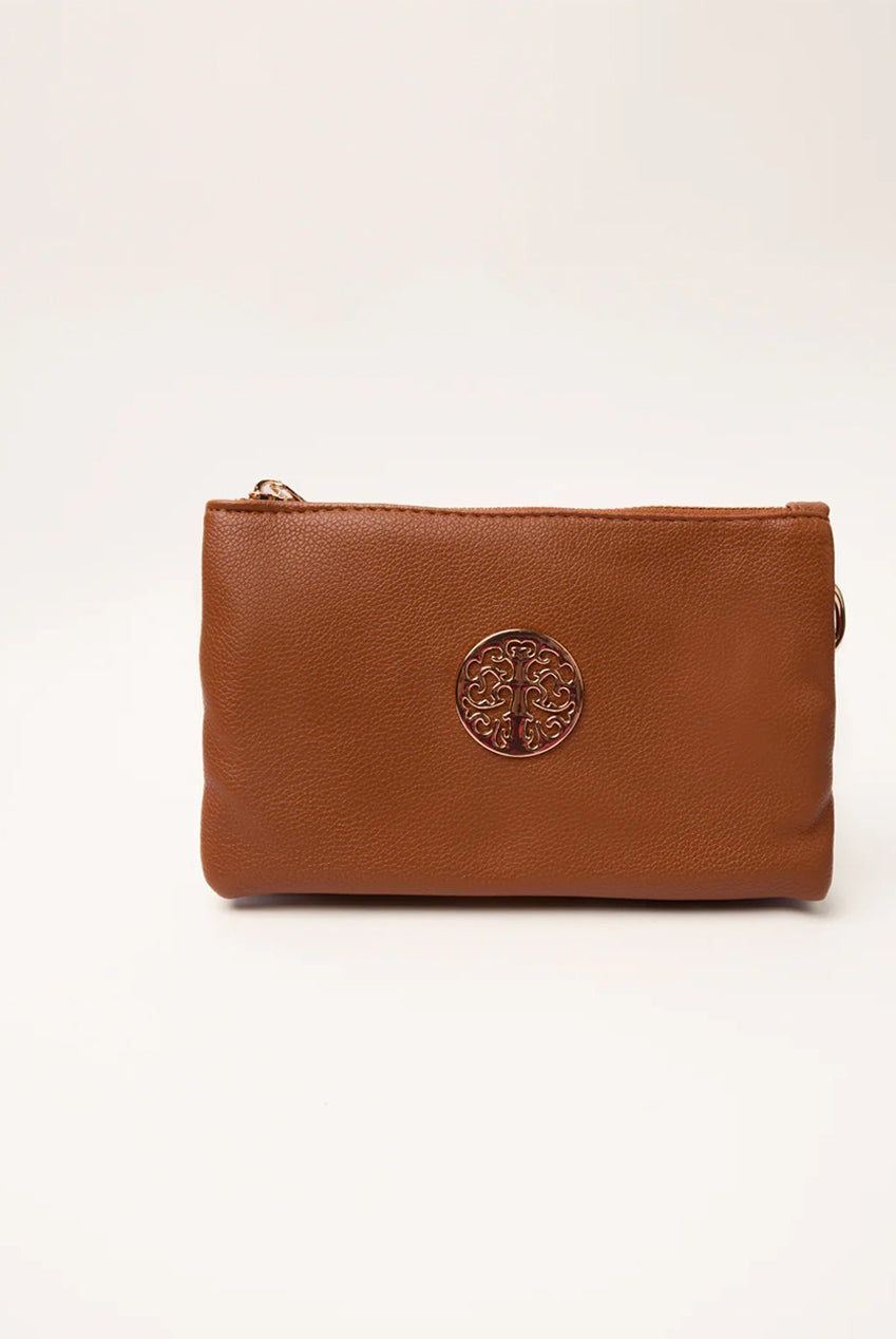 Detailed Zip Up Purse With Detachable Strap BV269300084