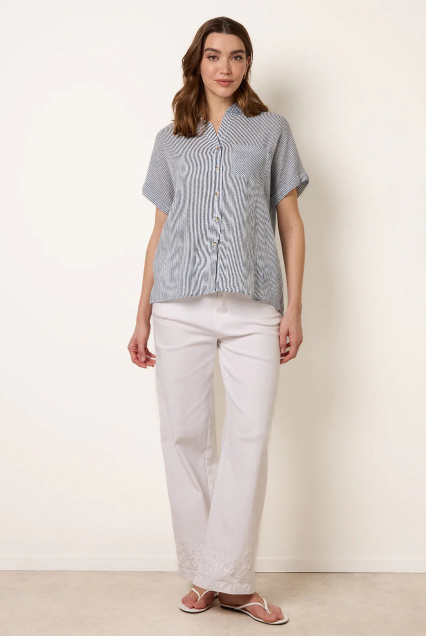 Stripe Button Front Shirt BV269427008