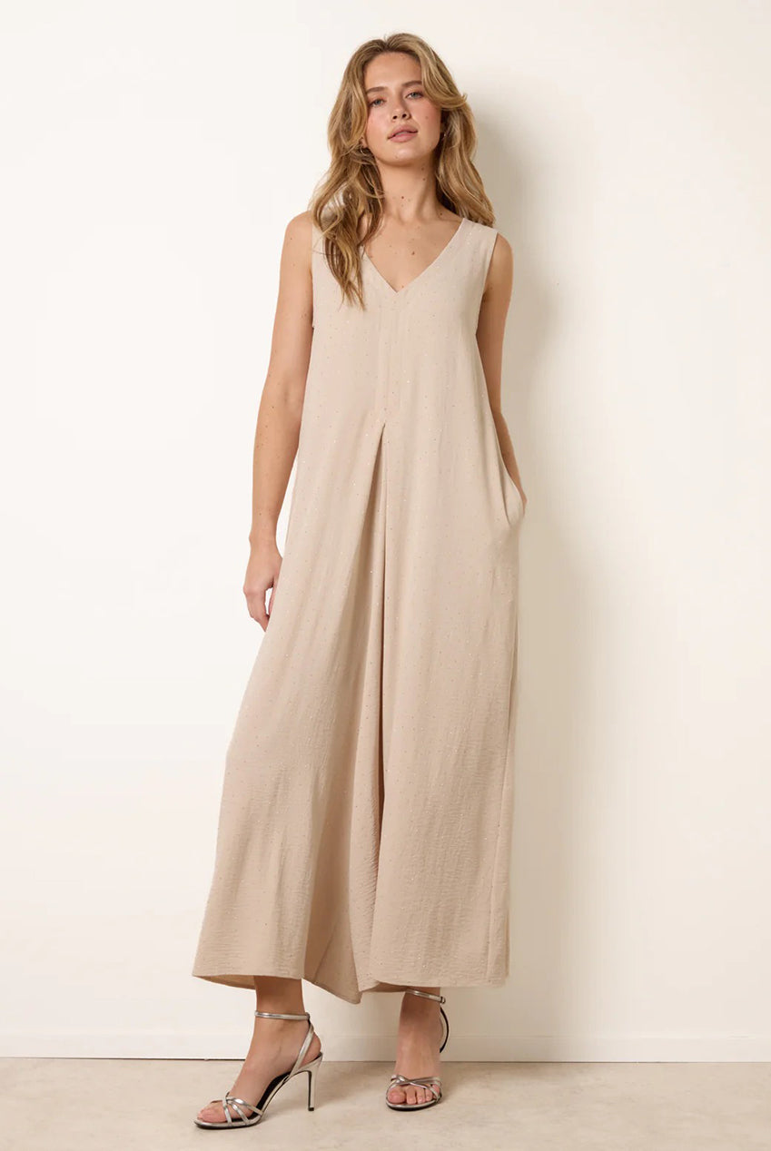 Pleat Front Diamante Jumpsuit BV269908001