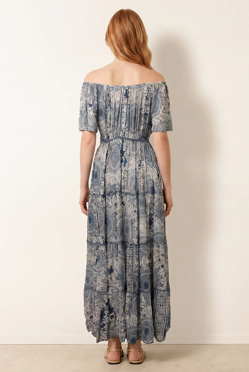 Tie Front Bardot Maxi Dress BV269914008